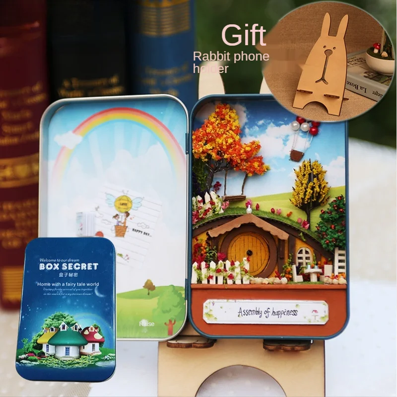 Милая коробка маленький кукольный дом сделай сам мебель Миниатюрный Кукольный