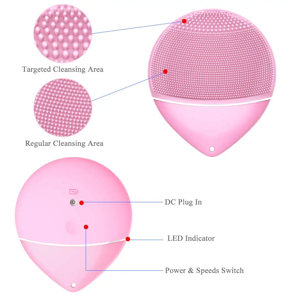 Щетка для очищения лица звуковой массажер Электрический силиконовый
