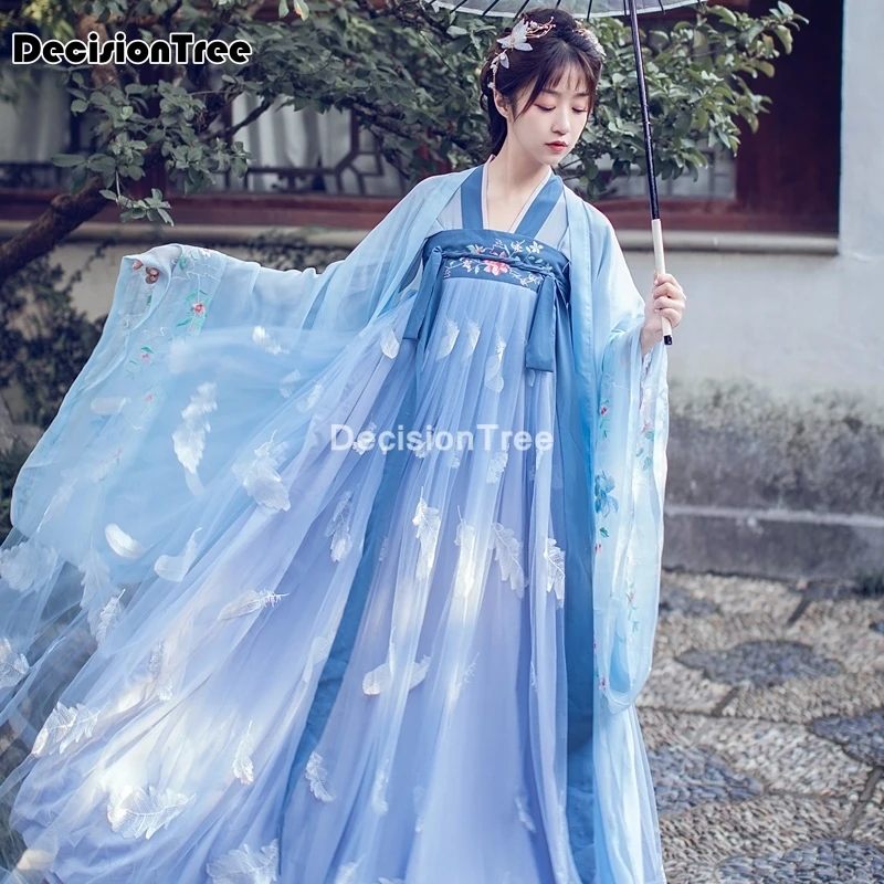 

2022 chinese dress oriental style women's hanfu costume cantonese embroidered traditional chinese fairy beautiful dance hanfu