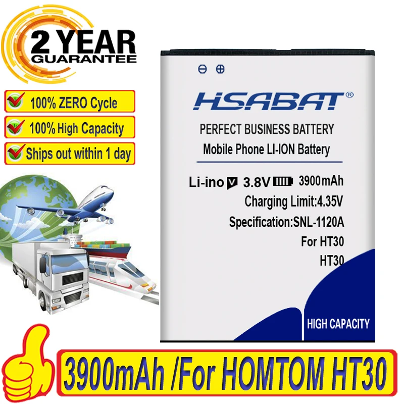 Топ бренд 100% новый аккумулятор 3900mAh for HOMTOM HT30 батареи + бесплатная gfit | Мобильные