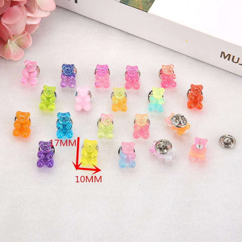 1pc Cute17*10mm Multicolor Animal bear resin brooch for children Birthday Gift Woman Jewelry Decoration | Украшения и аксессуары