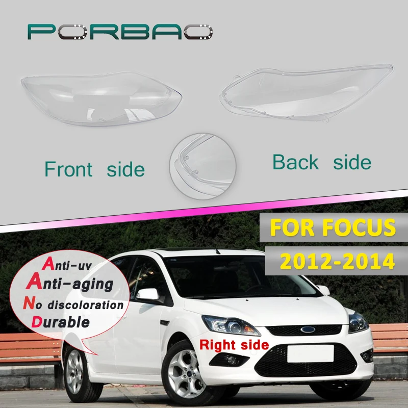 

Healight Transparent Glass Lens Cover For Focus 2014 2013 2012 Car Headlamp Clear Shell Replacement DIY 4Doors Front Lampshade