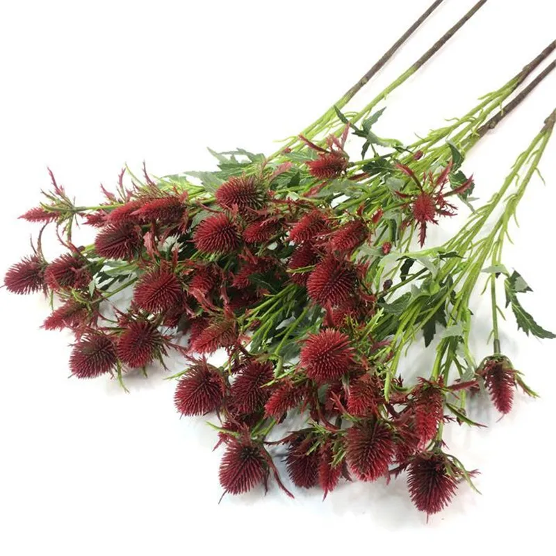 

7Pcs Fake Jujube (10 heads/piece) 21.26"Length Simulation Plastic Sea Holly for Wedding Home Decorative Artificial plants