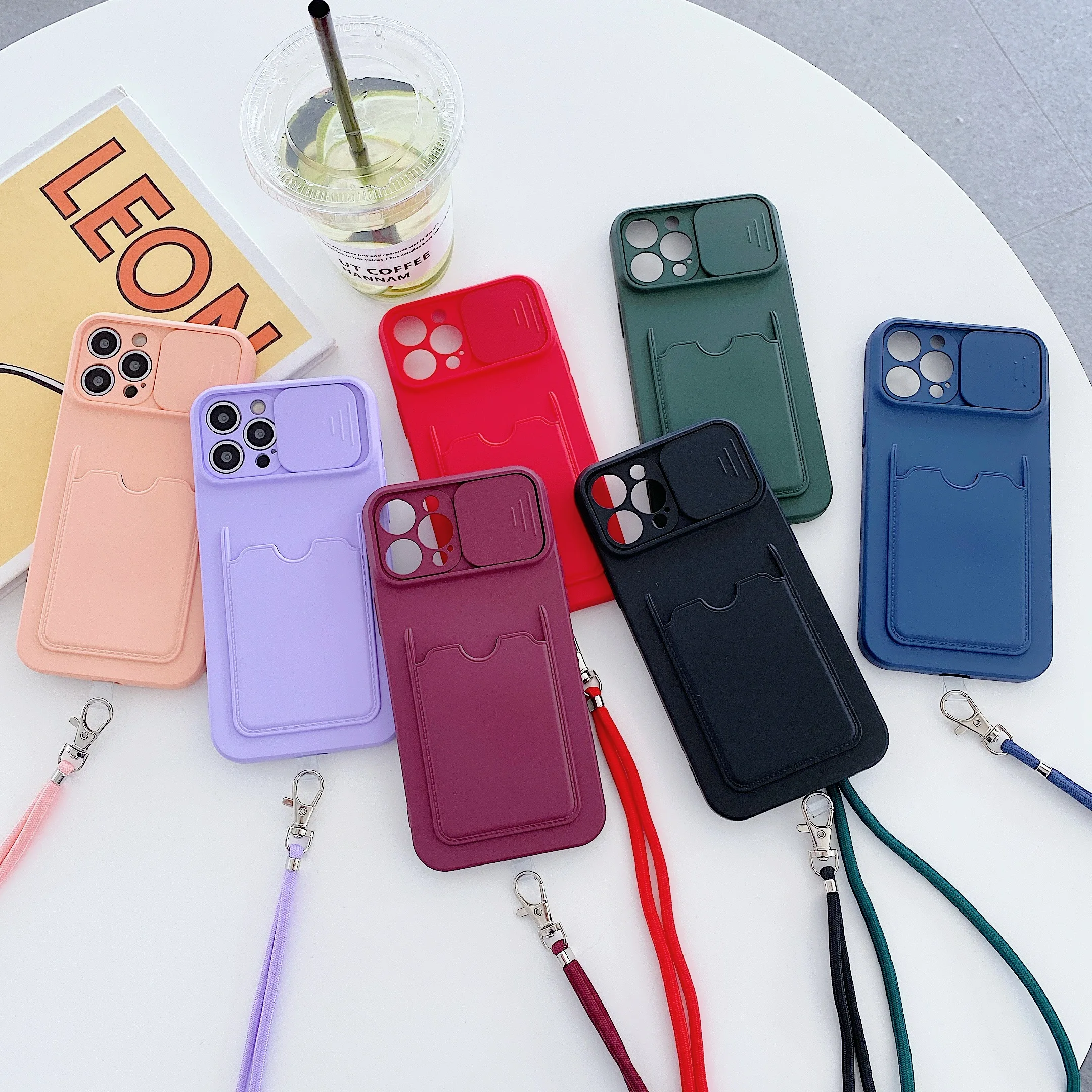 

Case for iPhone 12 11 Pro Max X XR XS SE 2020 6 7 8 Plus Coque Shockproof with Lanyard Funda Camera Lens Protection Back Cover