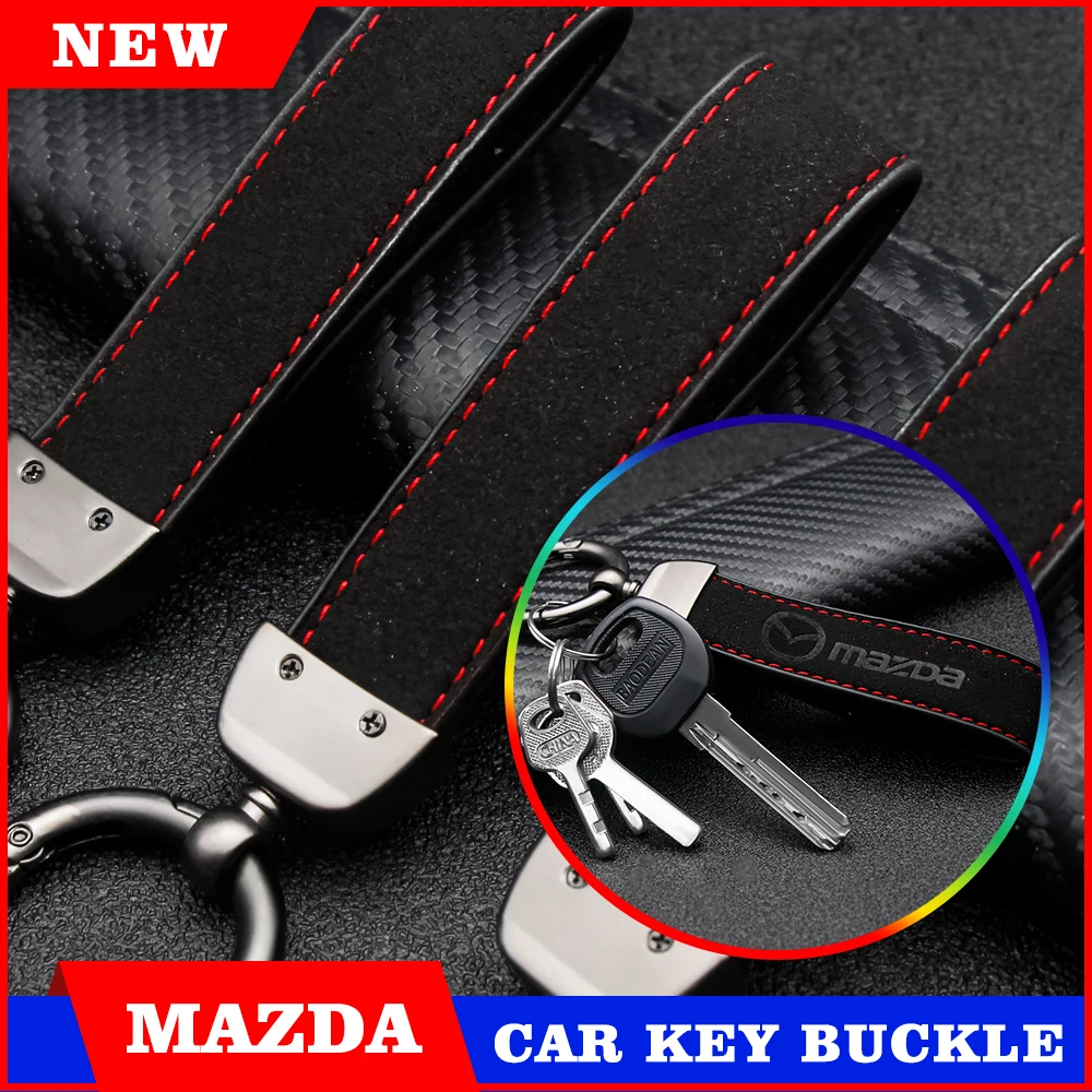 

Car Accessories Car Decoration Key Pendant Organizer Auto Braided Rope Key Chain With Car Logo Car Mazda 2 3 5 6 2017 CX-4 CX-5