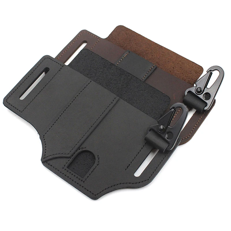 

Genuine Leather Multifunction Belt Holster New Multitool Leather Sheath Pocket Portable Storage Bag For Hunting Camping