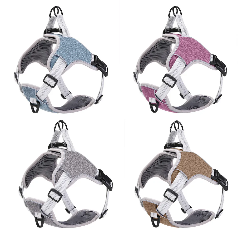 

No Pull Dog Harness Cute Basic Halter Harnesses for Dogs Adjustable Reflective Luxury Dog Harness Pet Product Dog Accessories