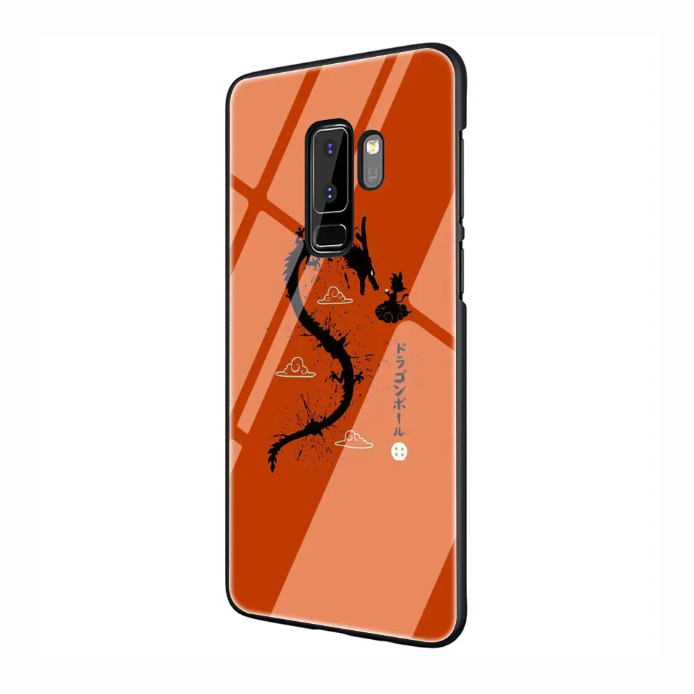 G8 Dragon Ball z Супер Братья Марио логотип закаленное Стекло TPU черный чехол для Galaxy S7 Edge S8 S9 S10 Plus, Note 8, 9, 10, A10 20 30 40 50 60 - Цвет: G8
