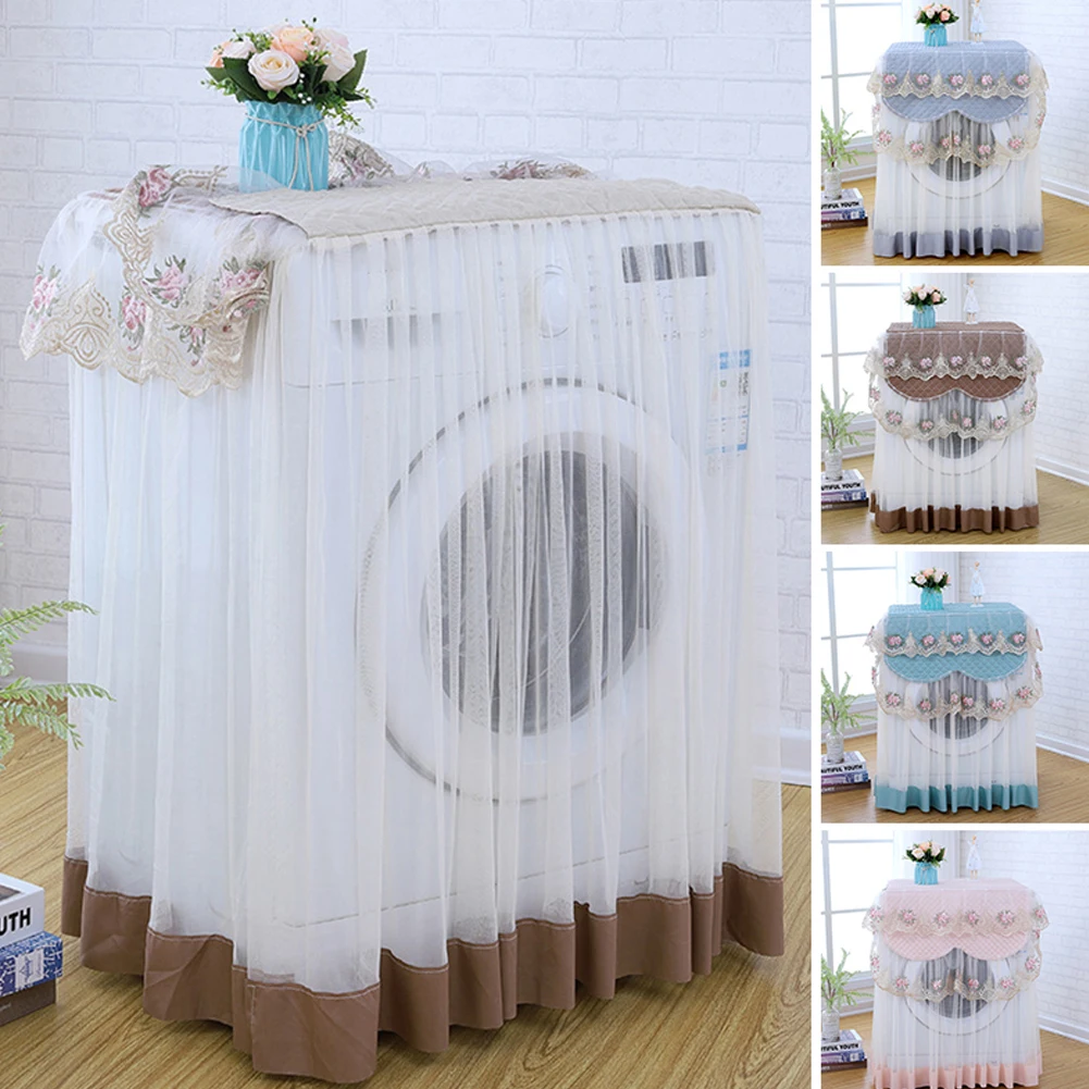 Моющиеся кружева пыли Защитная цветочный Стиль уборки дома Декор стиральная