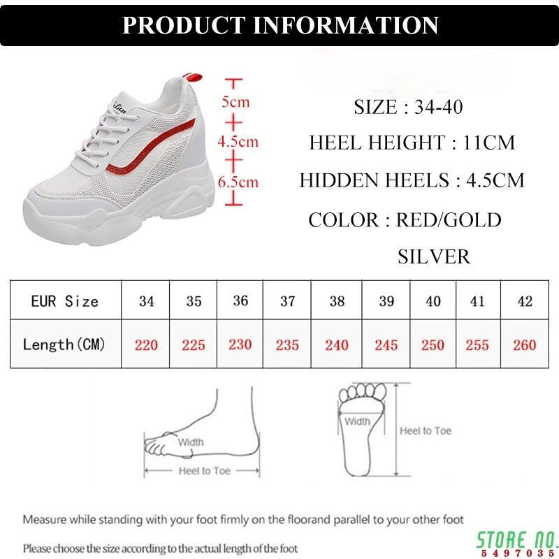 

Thick Bottom Womens Breathable Chunky Sneakers Spring Summer Height Increasing Vulcanize Shoes Woman Platform Trainers
