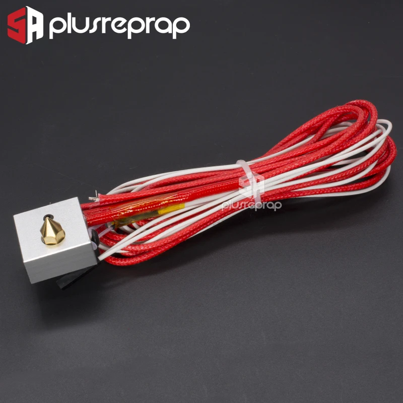 V5/V6/V6Volcano J head Hotend нагревательный алюминиевый блок + термистор с 2 контактами