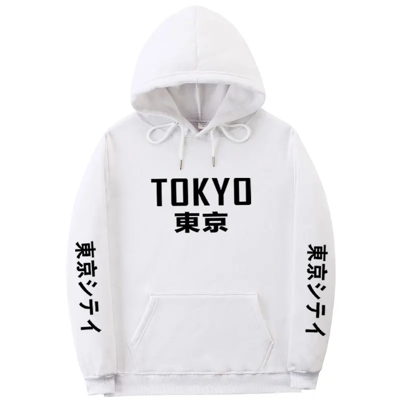2020 новый японский стиль Харадзюку толстовки Токио город печатная трикотажный