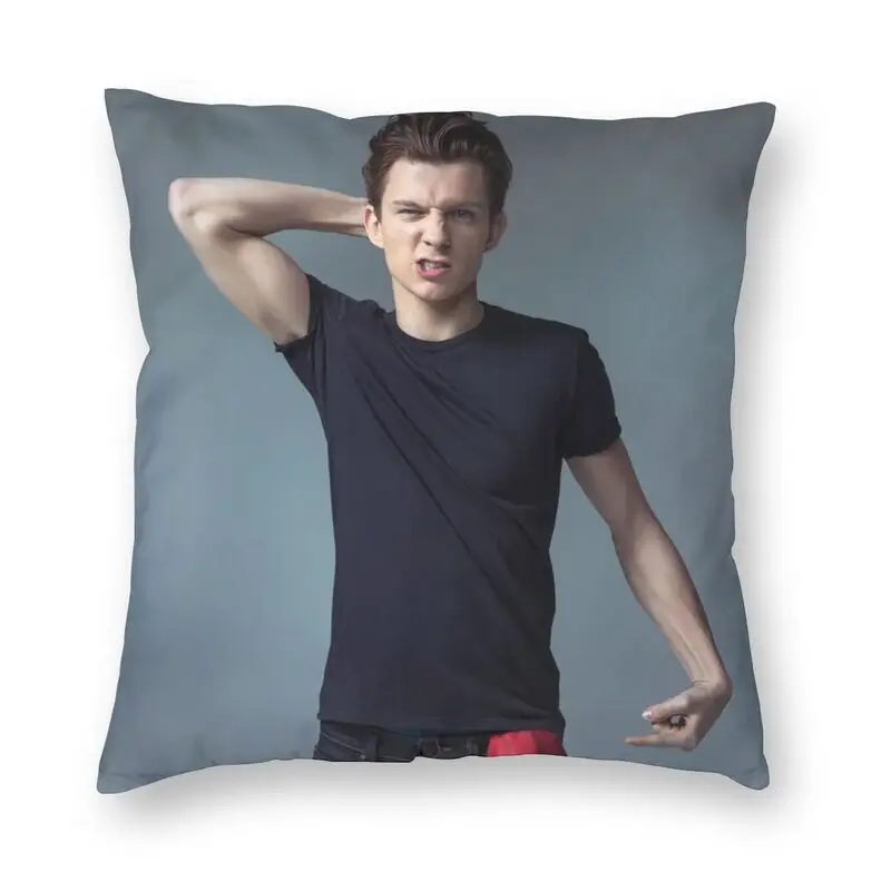 

Квадратная подушка Tom Holland с забавным мемом, декоративные подушки, декоративная подушка для гостиной с двусторонним принтом
