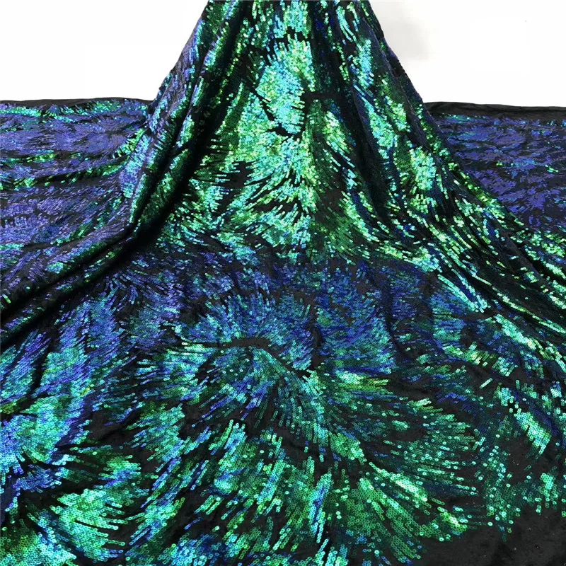 

Nigerian Lace Fabric orange 2020 High Quality Sequin Lace Fabric Gold Embroidered Tulle African Gradient Lace Fabric j83-11