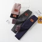 Детские утепленные леггинсы в рубчик, с бархатной подкладкой