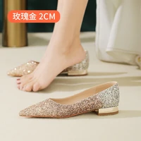 hkxn 2022 spring new gradient sequins high heels women pointed classic pumps party wedding bridal shoes stiletto heels shoes t