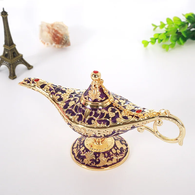 

Aladdin magic lamp medium 21*11 creative decoration wishing lamp metal home decoration housewarming gift