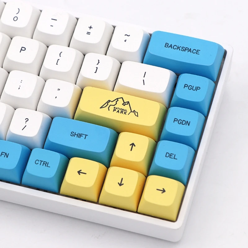 Набор колпачков для клавиш 123 PBT Ethermal сублимационные шрифты cherry 3000 3494 GK61 64 87 104 108