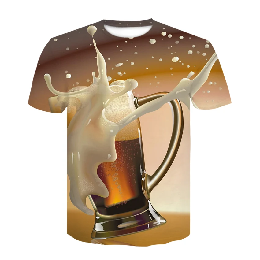 Мужская одежда новинка 2019 3D футболка в стиле хип-хоп с круглым вырезом и коротким