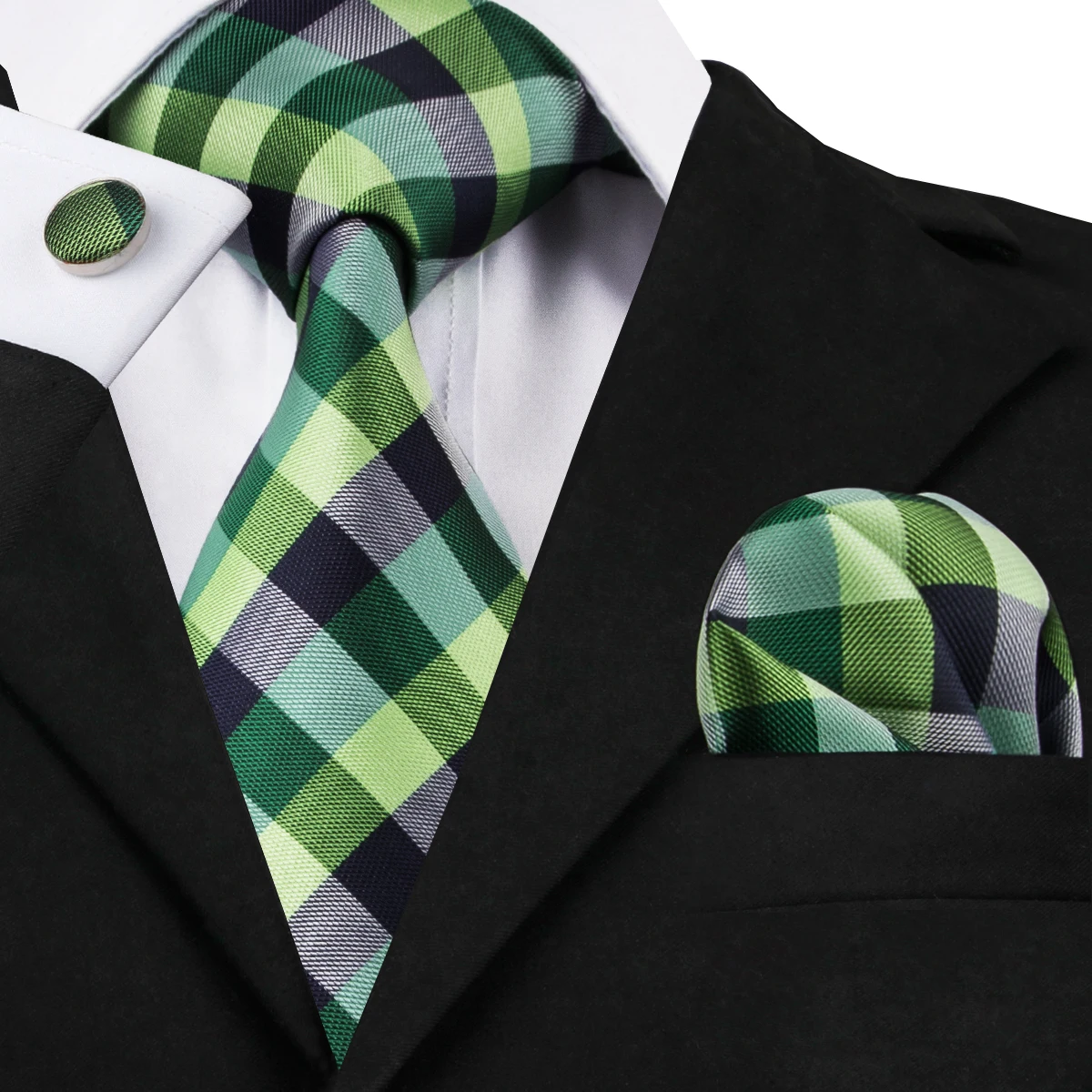 Мужские галстуки 2019 новые мужские модные аксессуары зеленый желтый черный белый клетчатый классический галстук из 100% шелка