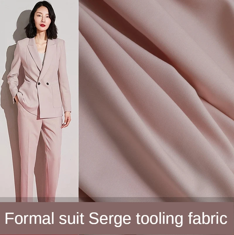 

High-grade Fabric Designer Suit Pants Dress for Sewing Polyester Brocade Blue Black White Pink Red Solid Color DIY