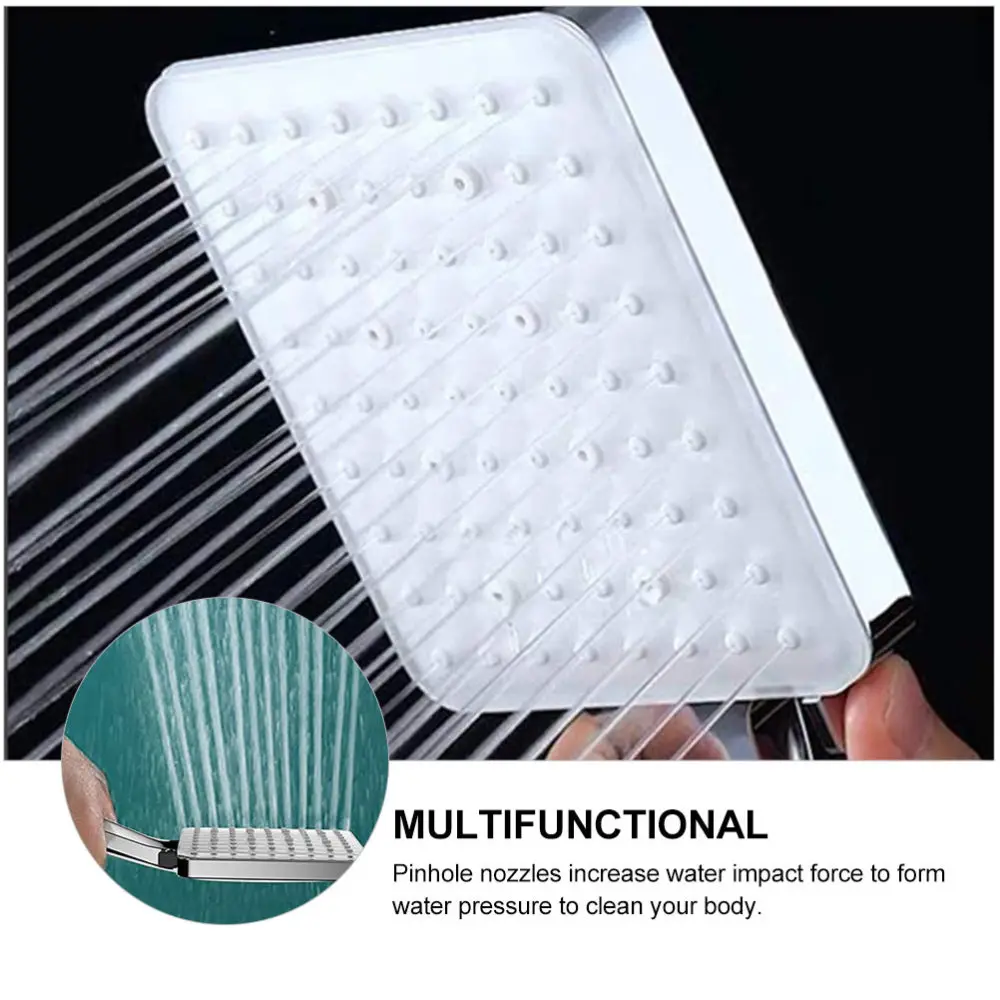 

1Set Practical Bathroom Shower Nozzle Removable Durable Kit Silver