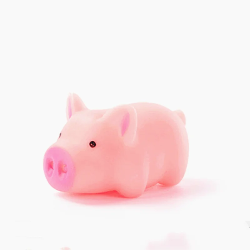 Pink 1 шт. сжимаются свиньи животные медленно поднимающиеся звуковые игрушки для детей анти-стресс розыгрыши Дети милые игрушки резинки свиньи - Цвет: Pink