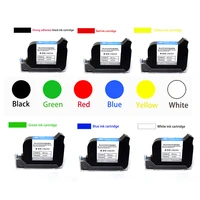 ink cartridge black red green blue white yellow solvent quick dry moisture proof ink cartridge for handheld inkjet printer