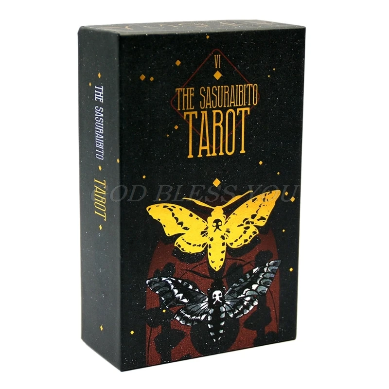 Доска с 78 картами Sasuraibito Tarot и руководством доска позолоченными краями настольная