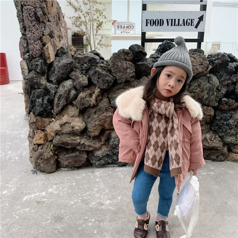 Новый Зимний шарф в клетку Детские шарфы теплый для маленьких мальчиков и