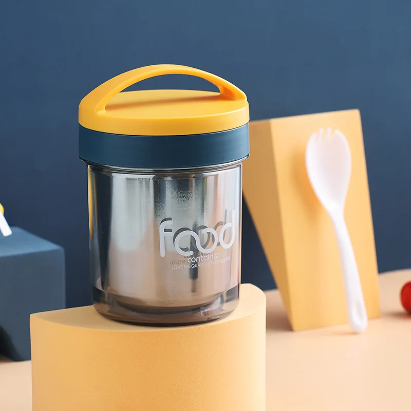 

Stainless Steel Insulated Soup Cups Lunch Box Food Container Portable Bottle Sealed Breakfast Cup Milk Oatmeal Cup with Spoon