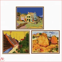 beautiful landscape painting cross stitch kits handmade embroidery 11ct 14ct counted printed needlework decoration patterns sets