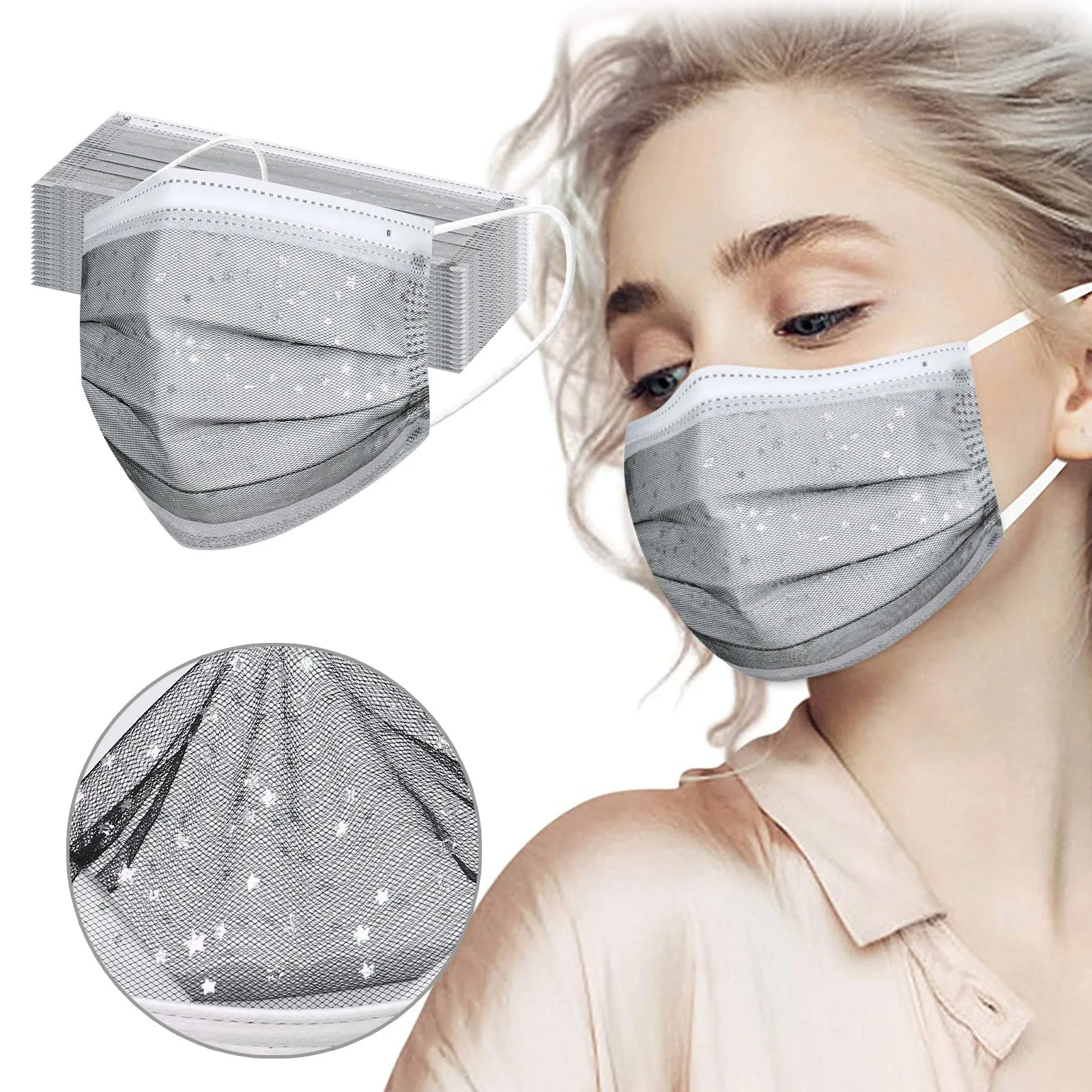 10/50 поликарбонатный люксовый чехол одноразовые маски для лица женщин летние 4ply