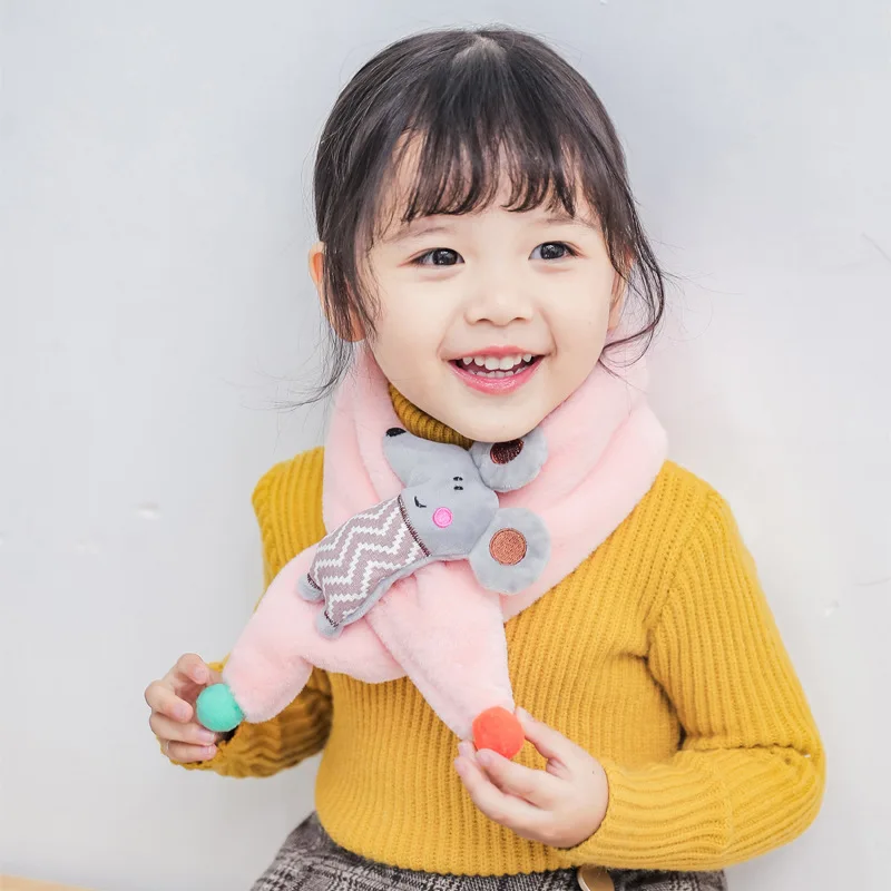 Детский шарф однотонные Мультяшные аксессуары Корейская серия Осень-Зима