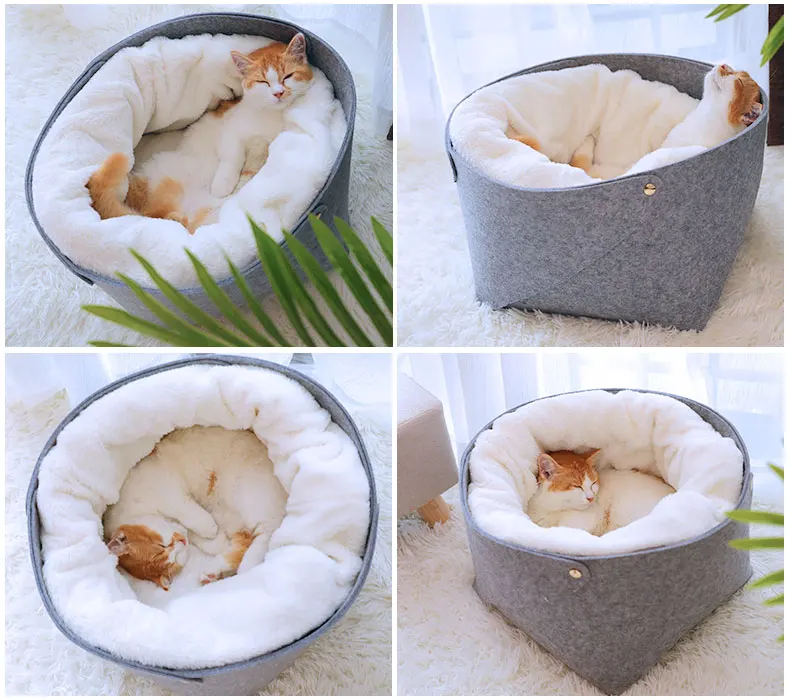 

Мягкая кровать для кошек, хлопковая, симпатичная, для кошек, для домашних животных