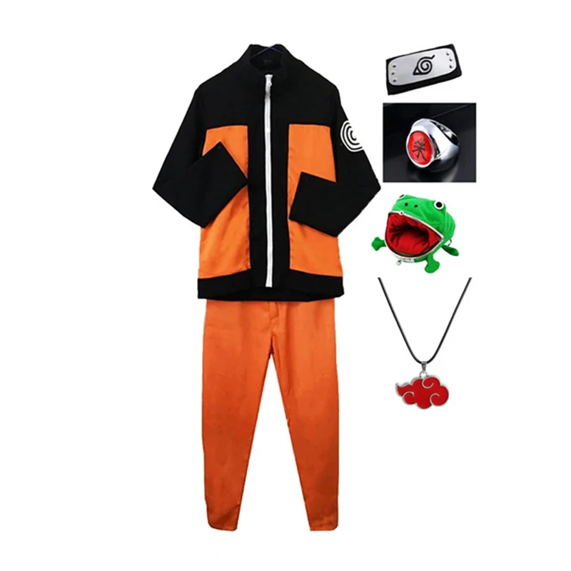 Uzumaki Cosplay Costume Anime Ninja Boy Performance Japanese Cartoon Jacket Top Pants Kids |