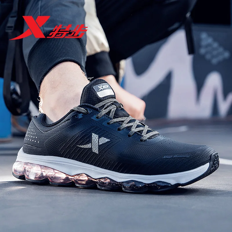 Xtep AIR MEGA модные мужские кроссовки для бега, мужские водонепроницаемые спортивные кроссовки из искусственной кожи с воздушной подушкой, Спортивная мужская обувь 983419119097