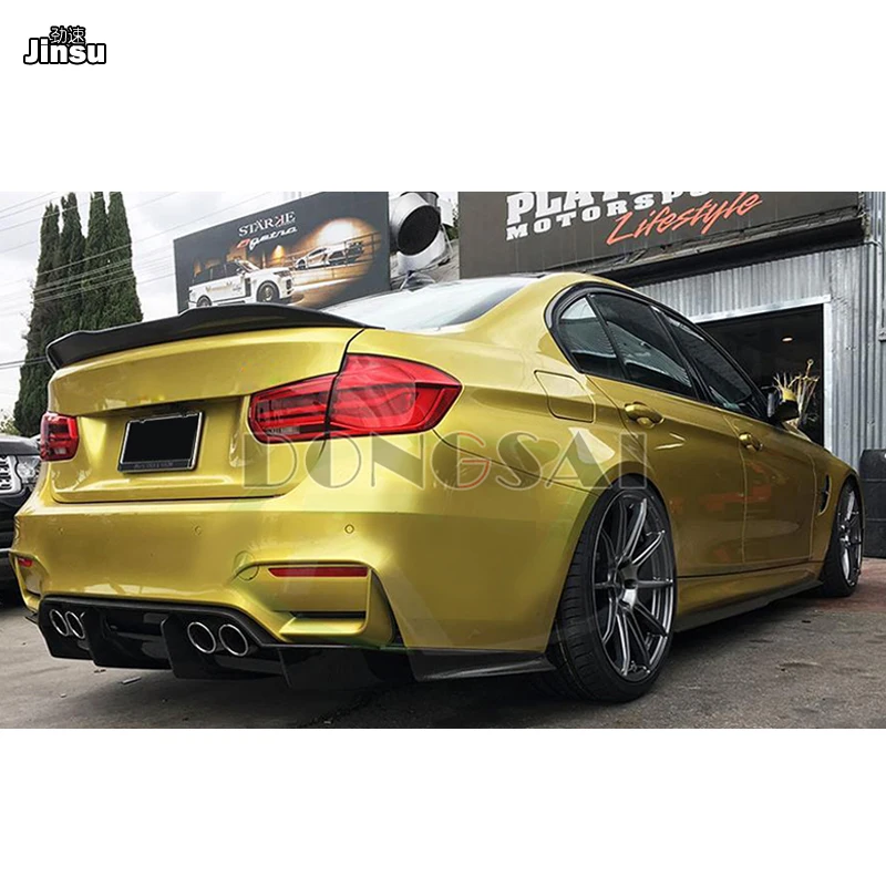 Стильный спойлер для заднего багажника из углеродного волокна PSM губа bmw 3 серии