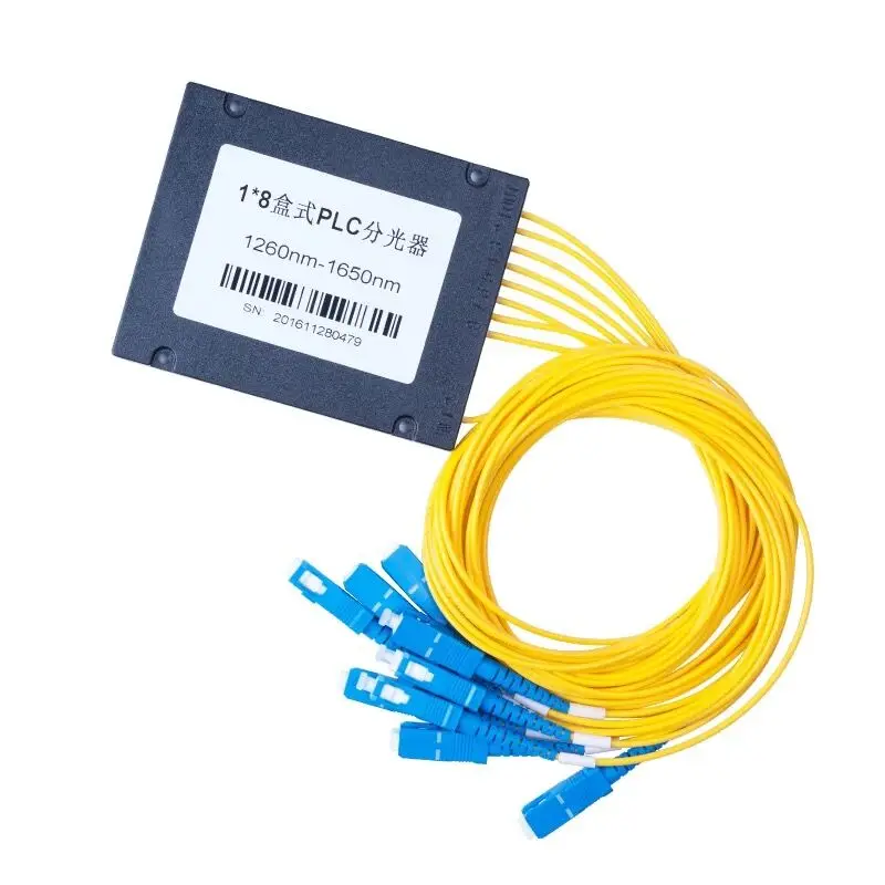 Бесплатная доставка FTTH FBT PLC волоконно оптический сплиттер 1x8 PLCFiber SC/UPC 1X8