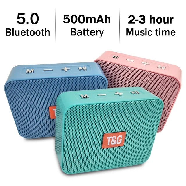 TG166 Portable Small Outdoor Speaker Wireless Bluetooth-compatible FM Radio Music Column Subwoofer Speaker Supports USB TF Card 1