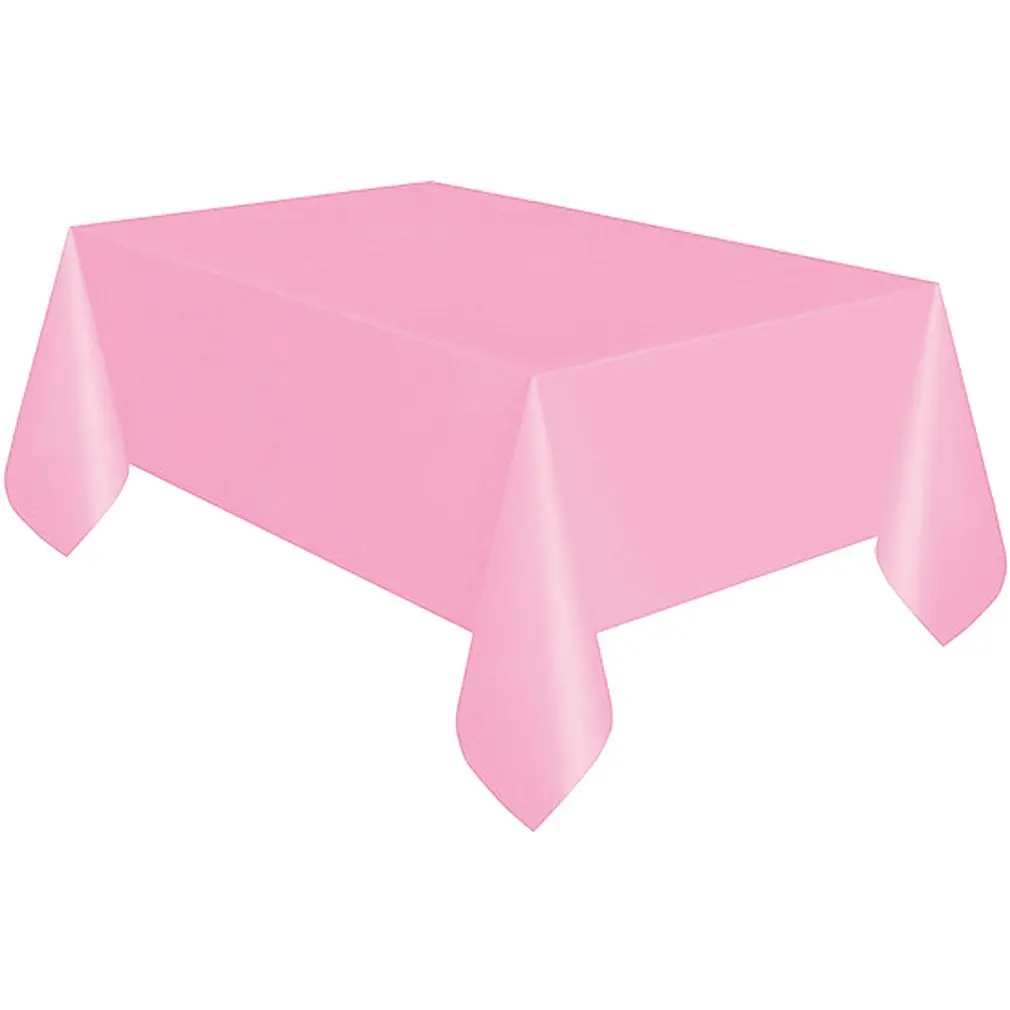 

Disposable Party Tablecloth Pe Plastic Cloth Birthday Dessert Table Solid Color Tablecloth 137x274Cm