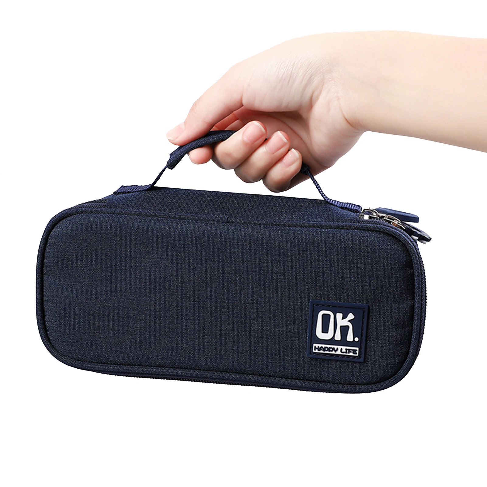 

Boy Girl Zipper Closure Student For Homecoming School Large Capacity Portable Office Pencil Case Stationery Holder With Handle