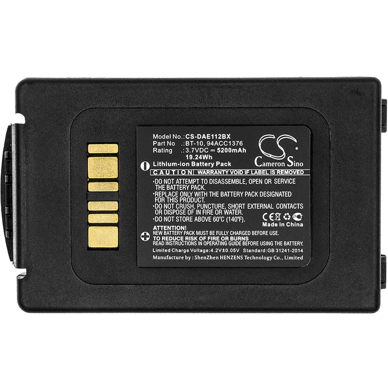 Аккумулятор Cameron Sino 5200 мАч для Datalogic ELF 94ACC1376 94ACC1377 BT 10|Цифровые аккумуляторы| |
