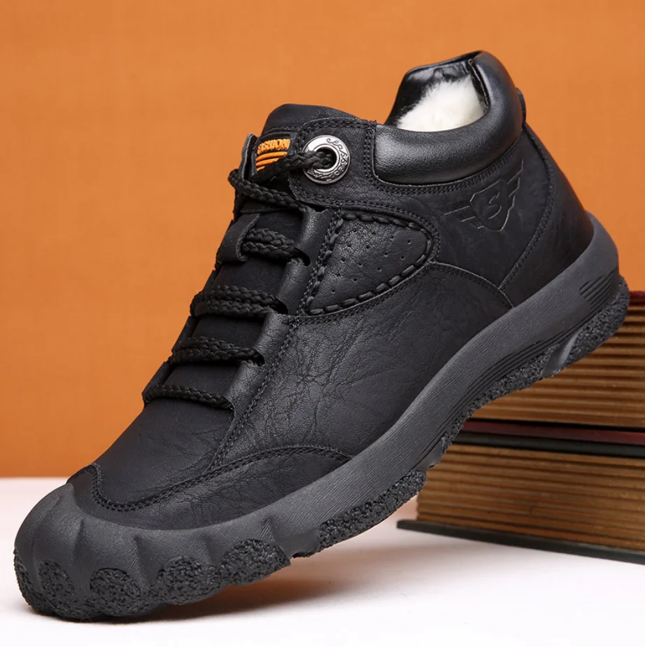 Мужские Водонепроницаемые ботинки плюшевые супер теплые зимние походные