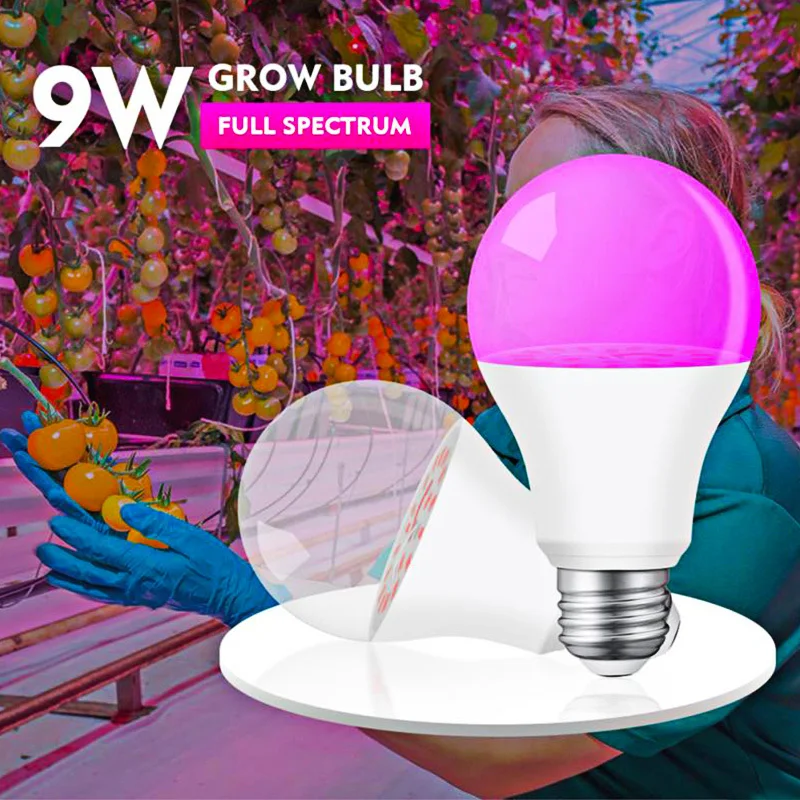 

1 шт. светодиодный светодиодсветильник лампа для роста растений, 9 Вт