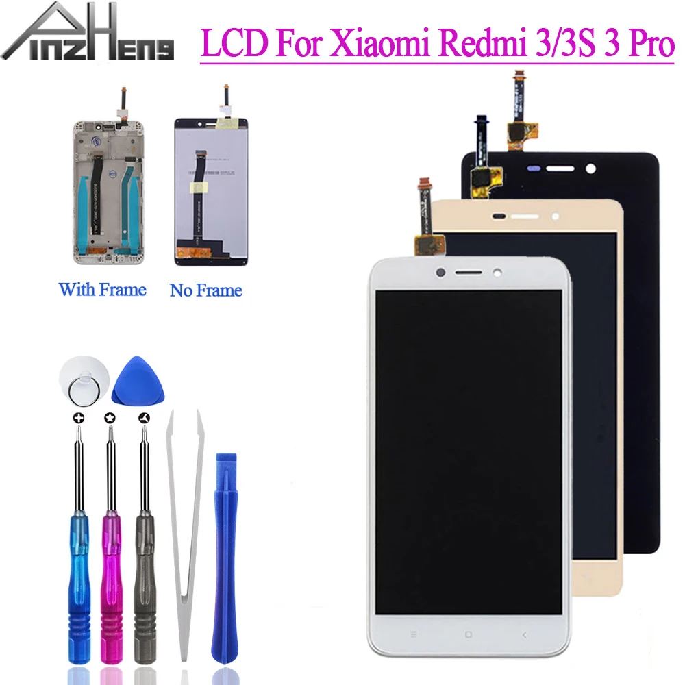 ЖК дисплей PINZHENG для Xiaomi Redmi 3/3S сменный сенсорный экран 3S 3 Pro с рамкой|Экраны