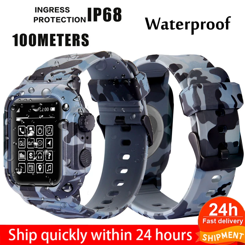 Спортивный водонепроницаемый ремешок для Apple Watch Band 5 4 38 мм 42 Iwatch Series 40 44