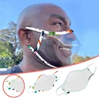 Маска с прозрачным окошком, видимое выражение для глухих и слуховых рот, моющаяся маска для лица, маска для рта