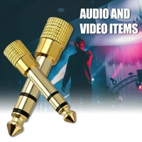 hot sale 3 5mm socket to 6 5mm jack plug audio stereo adaptor gold premium quality 6 5mm 14 inch headphone adapter