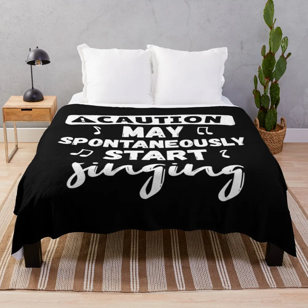 

Caution May Start Singing I Home Textile polar microfiber blanket cover the bed 200x230cm sofa blanket small blanket for kids